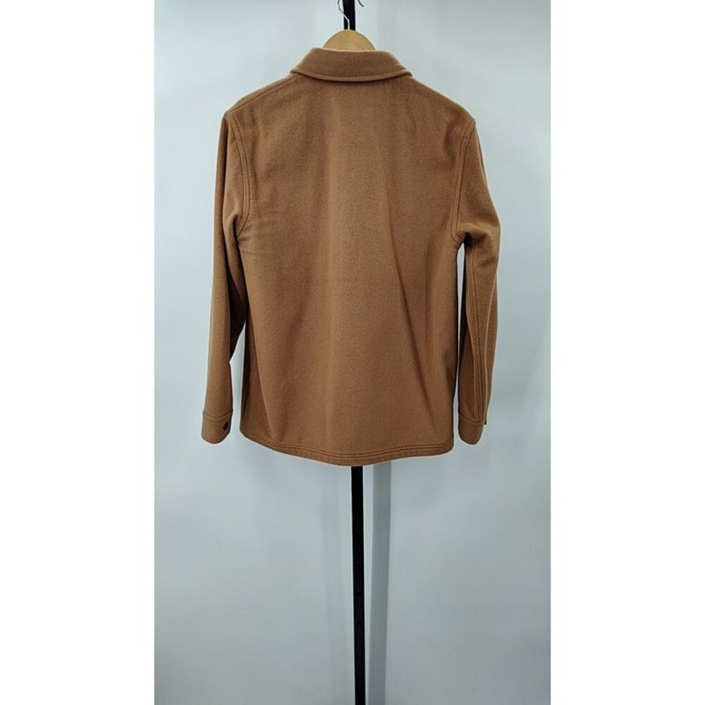 Quince Men Italian Wool Overshirt Caramel Sleeved Top S - Picture 2 of 3